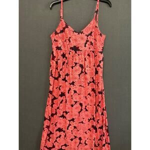 Isabel by Ingrid & Isabel Pink Floral Sleeveless Tie Back Maxi Dress M Boho